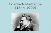 Friedrich Nietzsche (1844-1900). Biografia Nasce il 15 ottobre 1844 a Röcken in Sassonia Frequenta il liceo dal 1858 al 1864 Dal 1864 studia teologia.