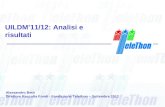 UILDM’11/12: Analisi e risultati Alessandro Betti Direttore Raccolta Fondi - Fondazione Telethon – Settembre 2012.