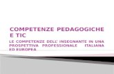LE COMPETENZE DELL’ INSEGNANTE IN UNA PROSPETTIVA PROFESSIONALE ITALIANA ED EUROPEA.