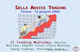 UFFICIO ANALISI TECNICA S ELLA A DVICE T RADING Torino, 12 giugno 2004 Il Trading Multiday: Minifib Multiday, Segnali Titoli Italia Multiday (Swing Trading),