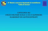 CATEGORIA B2 MEZZI MILITARI SCALA 1/35 O SUPERIORI ELABORATI ED AUTOCOSTRUITI 9° Mostra concorso Nazionale di modellismo “Città di Verona”
