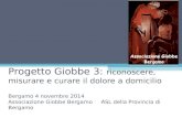 Progetto Giobbe 3: riconoscere, misurare e curare il dolore a domicilio Bergamo 4 novembre 2014 Associazione Giobbe Bergamo ASL della Provincia di Bergamo.