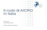 Il ruolo di AICRO in Italia Silvia Sacchi Vicepresidente AICRO Speaker: Mariacristina Stabilini.