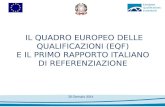 IL QUADRO EUROPEO DELLE QUALIFICAZIONI (EQF) E IL PRIMO RAPPORTO ITALIANO DI REFERENZIAZIONE 30 Gennaio 2014.