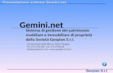 Sistema di gestione del patrimonio mobiliare e immobiliare di proprietà della Società Geoplan S.r.l. Gemini.net Via Cacciatori delle Alpi 11, 06121 Perugia.