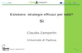Così Impari Brescia 1 Ottobre 2011 Esistono strategie efficaci per tutti? Sì Claudia Zamperlin Università di Padova.