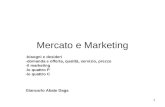 1 Mercato e Marketing -bisogni e desideri -domanda e offerta, qualità, servizio, prezzo -il marketing -le quattro P -le quattro C Giancarlo Abate Daga.