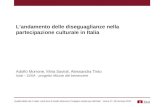 L’andamento delle diseguaglianze nella partecipazione culturale in Italia Adolfo Morrone, Miria Savioli, Alessandra Tinto Istat – DISA - progetto Misure.