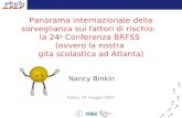 Panorama internazionale della sorveglianza sui fattori di rischio: la 24 a Conferenza BRFSS (ovvero la nostra gita scolastica ad Atlanta) Roma, 24 maggio.