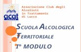 Associazione Club degli Alcolisti in Trattamento di Lucca S CUOLA A LCOLOGICA T ERRITORIALE I° MODULO.