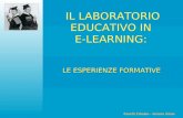 Fanelli Claudio - Grosso Silvio IL LABORATORIO EDUCATIVO IN E-LEARNING Le esperienze formative IL LABORATORIO EDUCATIVO IN E-LEARNING: LE ESPERIENZE FORMATIVE.