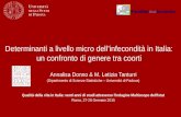 Annalisa Donno & M. Letizia Tanturri (Dipartimento di Scienze Statistiche – Università di Padova) Qualità della vita in Italia: venti anni di studi attraverso.