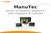 ManuTec Libretti di Impianto, Registro F-GAS e Rapporti di Controllo.