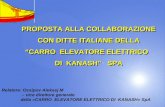 PROPOSTA ALLA COLLABORAZIONE CON DITTE ITALIANE DELLA “CARRO ELEVATORE ELETTRICO DI KANASH” SPA PROPOSTA ALLA COLLABORAZIONE CON DITTE ITALIANE DELLA “CARRO.