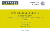 Politecnico di Milano © 2005 - CEFRIEL UML (Unified Modeling Language) un linguaggio di modellazione orientato agli oggetti Luigi Lavazza CEFRIEL lavazza@cefriel.it.