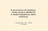 Il processo di lettura nelle prove INVALSI e nella didattica dell’ italiano Teramo 20 - 03 - 2014 S. Pozzi.