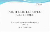 PORTFOLIO EUROPEO delle LINGUE Centro Linguistico d’Ateneo- UniTs A.A. 2013-14.