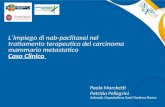 L’impiego di nab-paclitaxel nel trattamento terapeutico del carcinoma mammario metastatico Caso Clinico Paolo Marchetti Patrizia Pellegrini Azienda Ospedaliera.