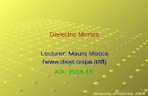 Dielectric Mirrors Lecturer: Mauro Mosca ( University of Palermo –DEIM A.A. 2014-15.