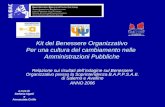 Kit del Benessere Organizzativo Per una cultura del cambiamento nelle Amministrazioni Pubbliche Relazione sui risultati dell’indagine sul Benessere Organizzativo.