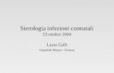 Sierologia infezioni connatali 23 ottobre 2004 Laura Galli Ospedale Meyer - Firenze.