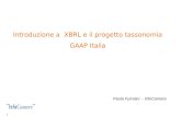 1 Introduzione a XBRL e il progetto tassonomia GAAP Italia Paola Fumiani - InfoCamere.