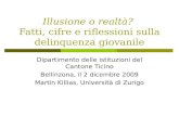 Illusione o realtà? Fatti, cifre e riflessioni sulla delinquenza giovanile Dipartimento delle istituzioni del Cantone Ticino Bellinzona, il 2 dicembre.