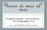 Corso di Basi di Dati Progettazione Concettuale: Il Diagramma E-R Home page del corso: difelice/dbsi