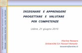 FIORINO TESSARO Università Ca’ Foscari Venezia –  – tessaro@unive. it@unive. it U INSEGNARE E APPRENDERE, PROGETTARE.