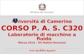 Ministero dell’Istruzione Università di Camerino CORSO P. A. S. C320 Laboratorio di macchine a fluido Marzo 2014 - IIS Mattei Recanati L 1 Prof. Nazareno.
