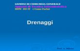 Drenaggi LEZIONI DI CHIRURGIA GENERALE Appunti di Tecnica Infermieristica HOW DO IT ( Come Farlo) Prof. A. Milone.