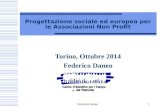 Federico Daneo 1 Progettazione sociale ed europea per le Associazioni Non Profit Torino, Ottobre 2014 Federico Daneo.
