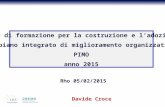 Davide Croce Corso di formazione per la costruzione e l’adozione del piano integrato di miglioramento organizzativo PIMO anno 2015 Rho 05/02/2015.