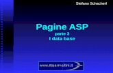 Pagine ASP parte 3 I data base Stefano Schacherl.