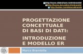PROGETTAZIONE CONCETTUALE DI BASI DI DATI: INTRODUZIONE E MODELLO ER Marco Brambilla  .