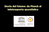 Storia del fotone: da Planck al teletrasporto quantistico.