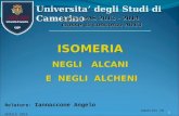 1 ISOMERIA NEGLI ALCANI E NEGLI ALCHENI ISOMERIA NEGLI ALCANI E NEGLI ALCHENI Universita’ degli Studi di Camerino Corso PAS 2013 – 2014 classe di concorso.
