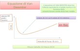 Equazione di Van Deemter Mauro Sabella 22 Marzo 2014 Velocità di Flusso û cm/s altezza del piatto teorico H mm Valore di û in cui il valore di H è minimo.