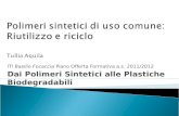 ITI Basilio Focaccia Piano Offerta Formativa a.s. 2011/2012 Dai Polimeri Sintetici alle Plastiche Biodegradabili.