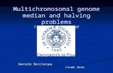 Multichromosomal genome median and halving problems E. Tannier C. Zheng D. Sankoff Daniele Bevilacqua Linda Orrù.