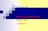 Corso di Organizzazione Politica Europea Anno accademico 2012-13 Lezione I.