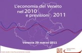 L’economica del Veneto nel 2010 e previsioni 2011 Venezia, 29 marzo 2011 1/28 Venezia, xxx 2008L'economia del Veneto1 Venezia 29 marzo 2011 Centro studi.