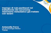 Impiego di nab-paclitaxel nel trattamento del carcinoma mammario metastatico già trattato con taxani Antonella Ferro UO di Oncologia Medica Trento.