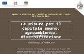 Proposta adottata dal Consiglio Regionale del Veneto il 9 luglio 2014 Iniziativa finanziata dal Programma di Sviluppo Rurale per il Veneto 2007– 2013 Organismo.
