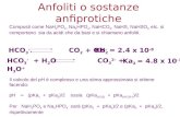Anfoliti o sostanze anfiprotiche Composti come NaH 2 PO 4, Na 2 HPO 4, NaHCO 3, NaHS, NaHSO 3 etc. si comportano sia da acidi che da basi e si chiamano.