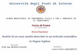 Università degli Studi di Salerno LAUREA MAGISTRALE IN INGEGNERIA CIVILE E PER L’AMBIENTE ED IL TERRITORIO Corso di Frane a.a. 2013/2014 Docente Prof.