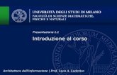 Introduzione al corso Presentazione 1.1 Architettura dell'informazione | Prof. Luca A. Ludovico.