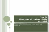 Ias 36 Riduzione di valore delle attività Riferimenti bibliografici:  Savioli, I principi contabili internazionali, Giuffrè, Milano, 2008, Capitolo 13.
