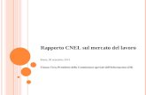 Rapporto CNEL sul mercato del lavoro Roma, 30 settembre 2014 Tiziano Treu, Presidente della Commissione speciale dell’Informazione (III)