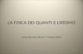 LA FISICA DEI QUANTI E L’ATOMO Liceo Romano Bruni, 7 marzo 2014 Marco Ostili Corso di approfondimento in Fisica Moderna A.S. 2006-2007.